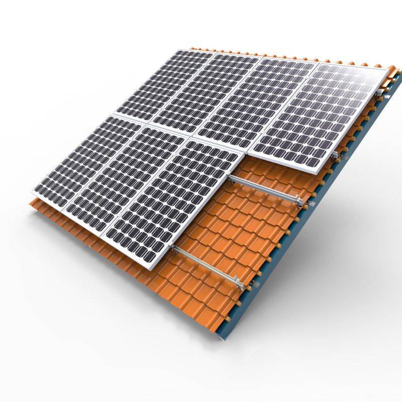 ​Haken- und Halterungssystem für Solarmodule für Ziegeldächer